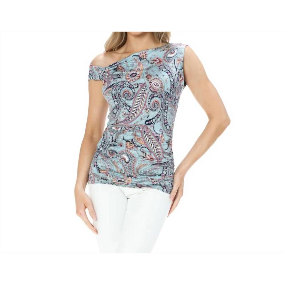 NEW ARIELLA off-the-shoulder ruched top in multicolor
